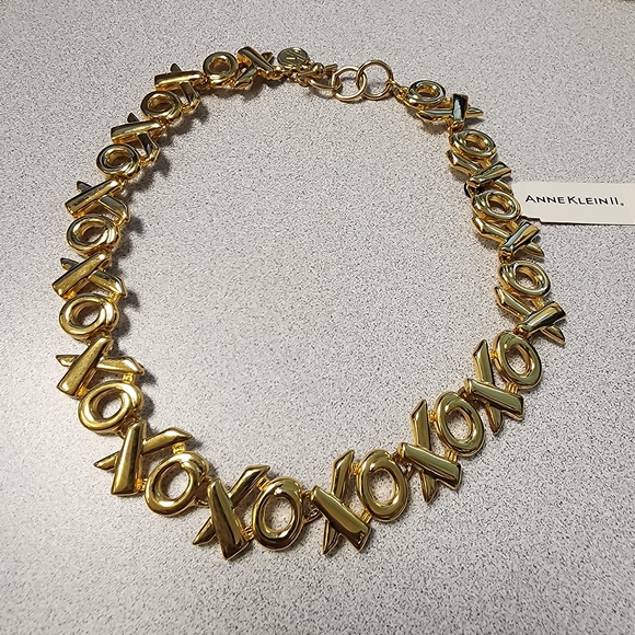 Anne Klein Gold-Tone XO Necklace - Picture 1 of 6